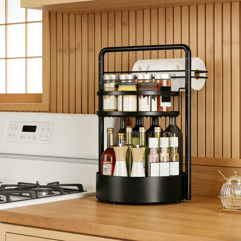 2-Tier Rotating Organizer Rack