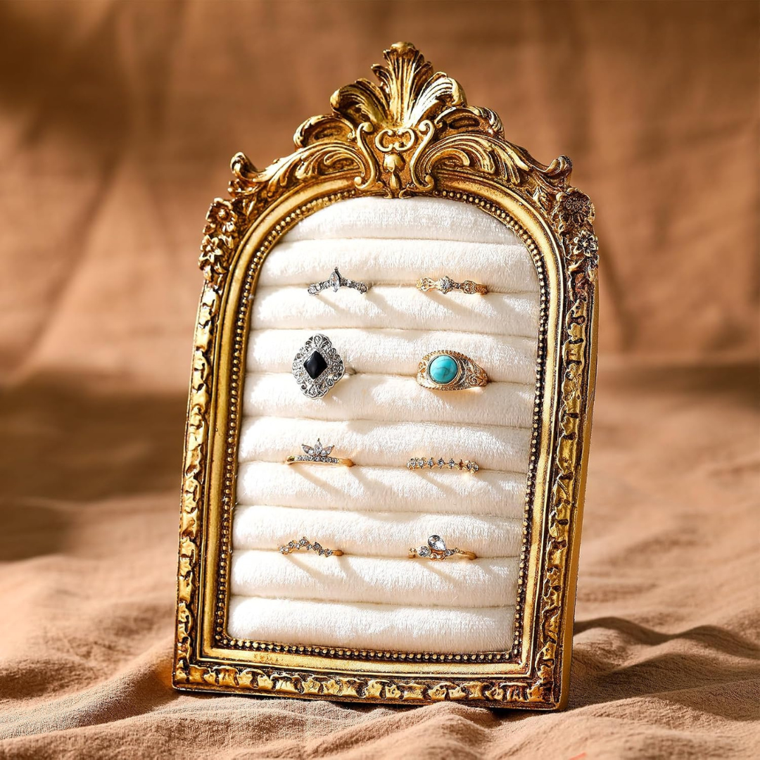 Vintage Gold Ring Holder Display Stand