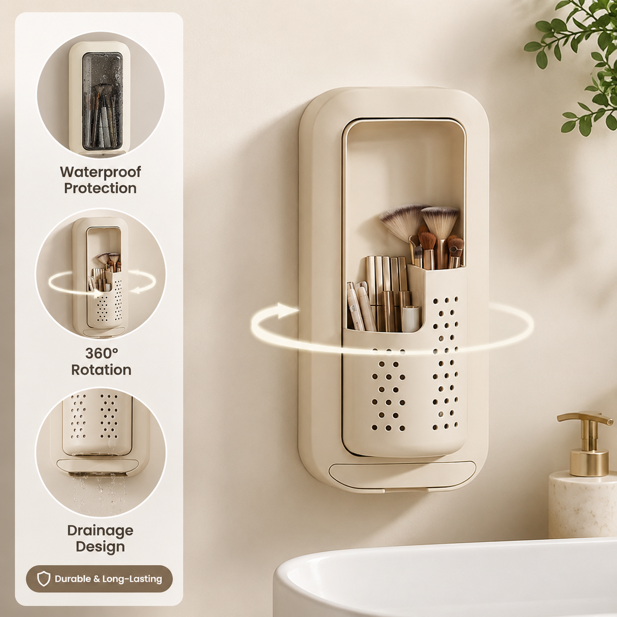 Rotating Wall-Mounted Storage Rack