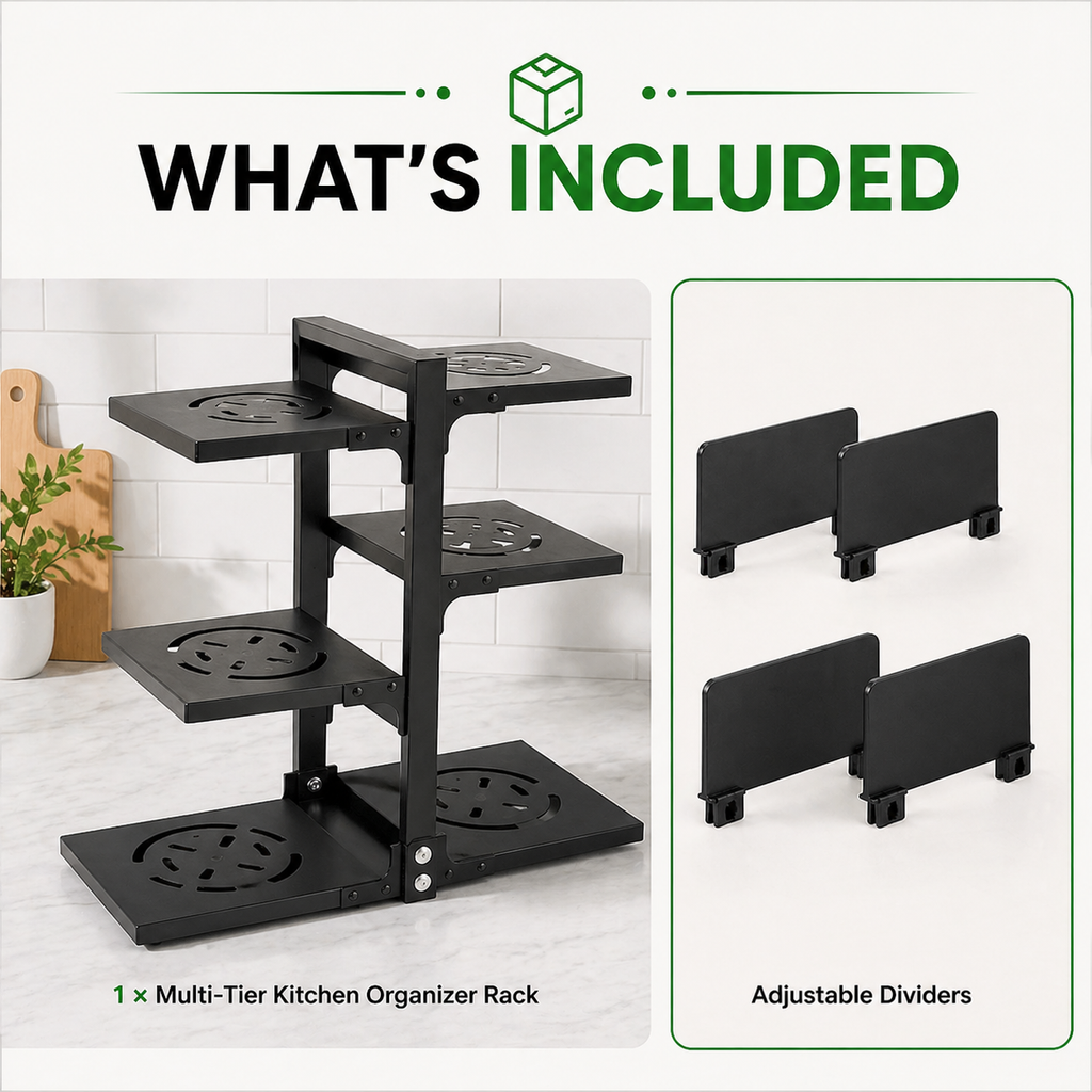 Multi-Tier Adjustable Kitchen Rack
