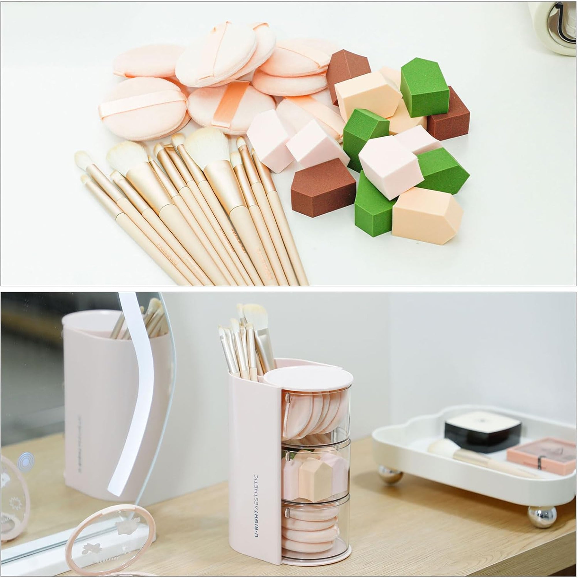 Hair Accessories Organizer with Brush Holder