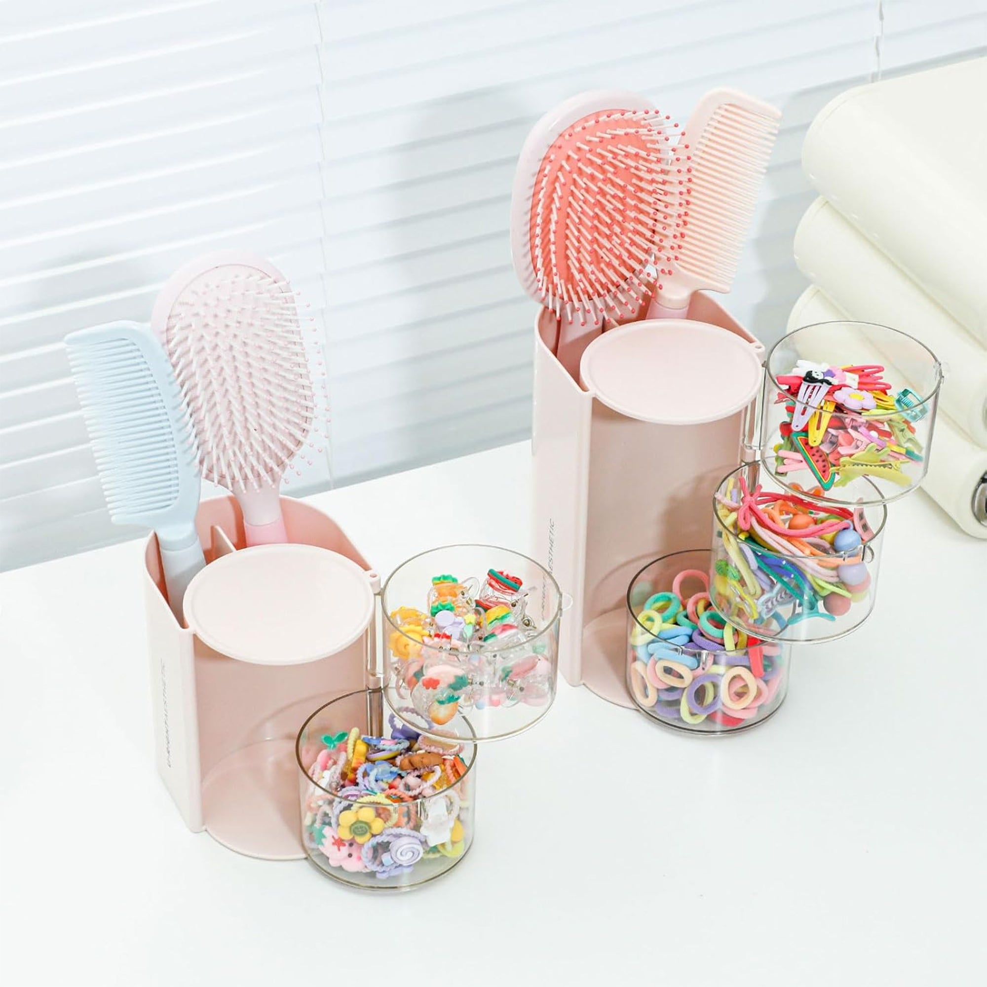 Hair Accessories Organizer with Brush Holder