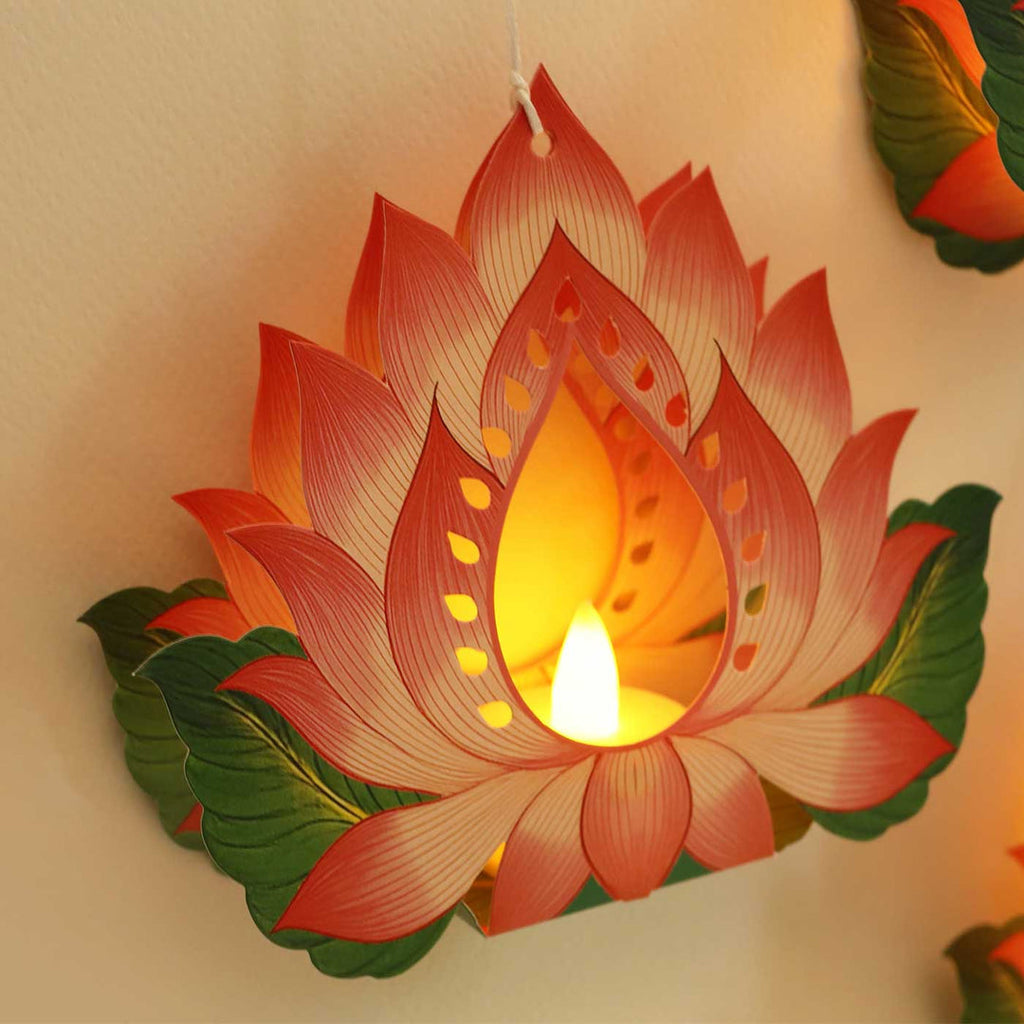 Lotus LED Wall Hanging Decor ( Set of 12 PCS )
