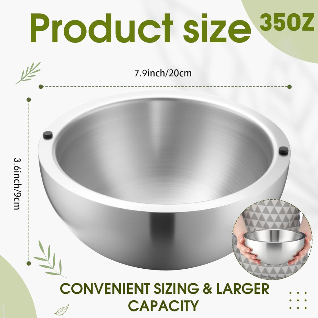 Stainless Steel Dip Bowl – Hot & Cold Serving Bowl