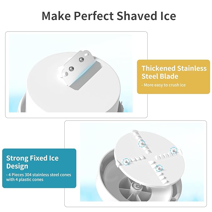 Portable Ice Crusher Machine – Make Ice Gola, Slush & Cold Drinks at Home