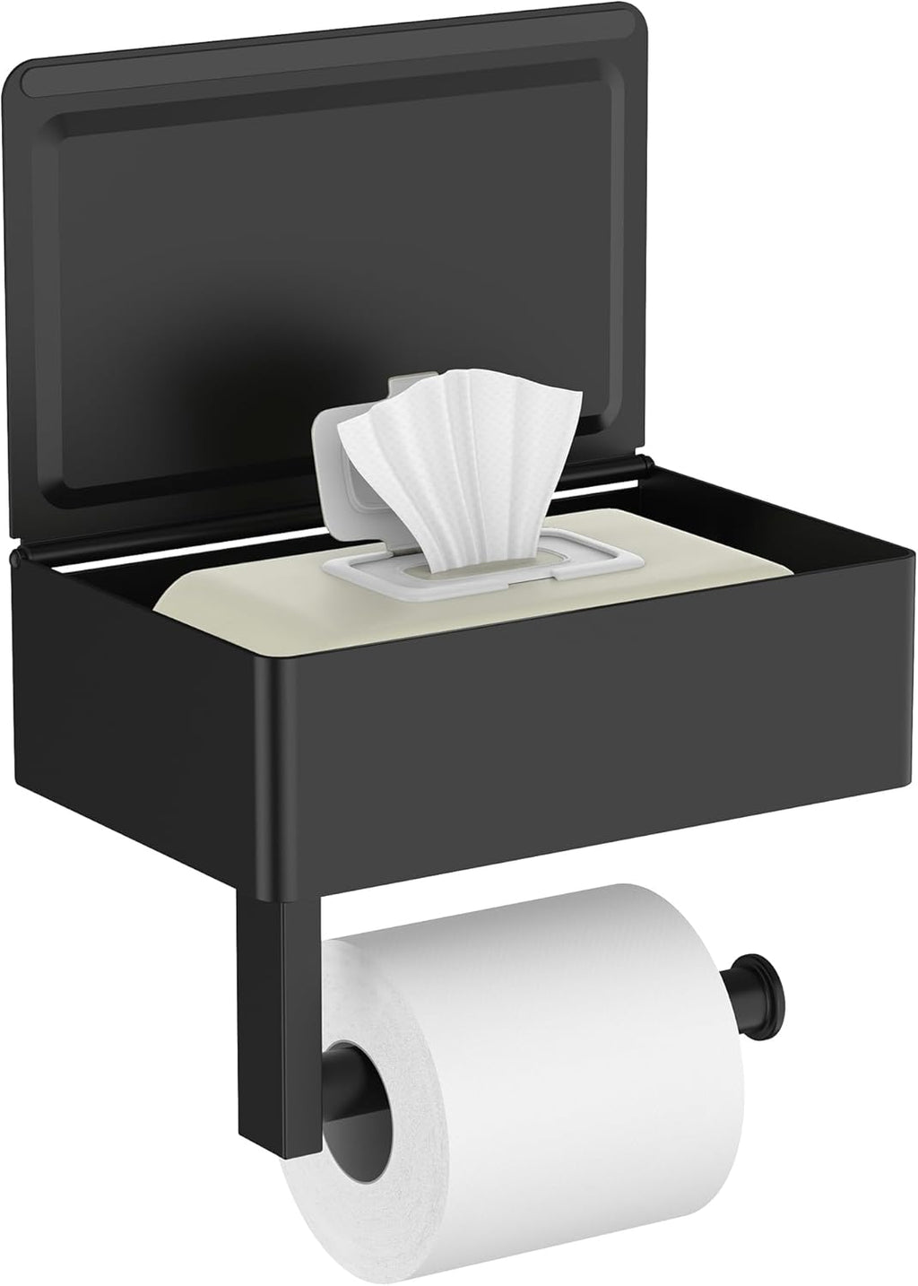 Multifunctional Toilet Paper Holder with Storage Shelf