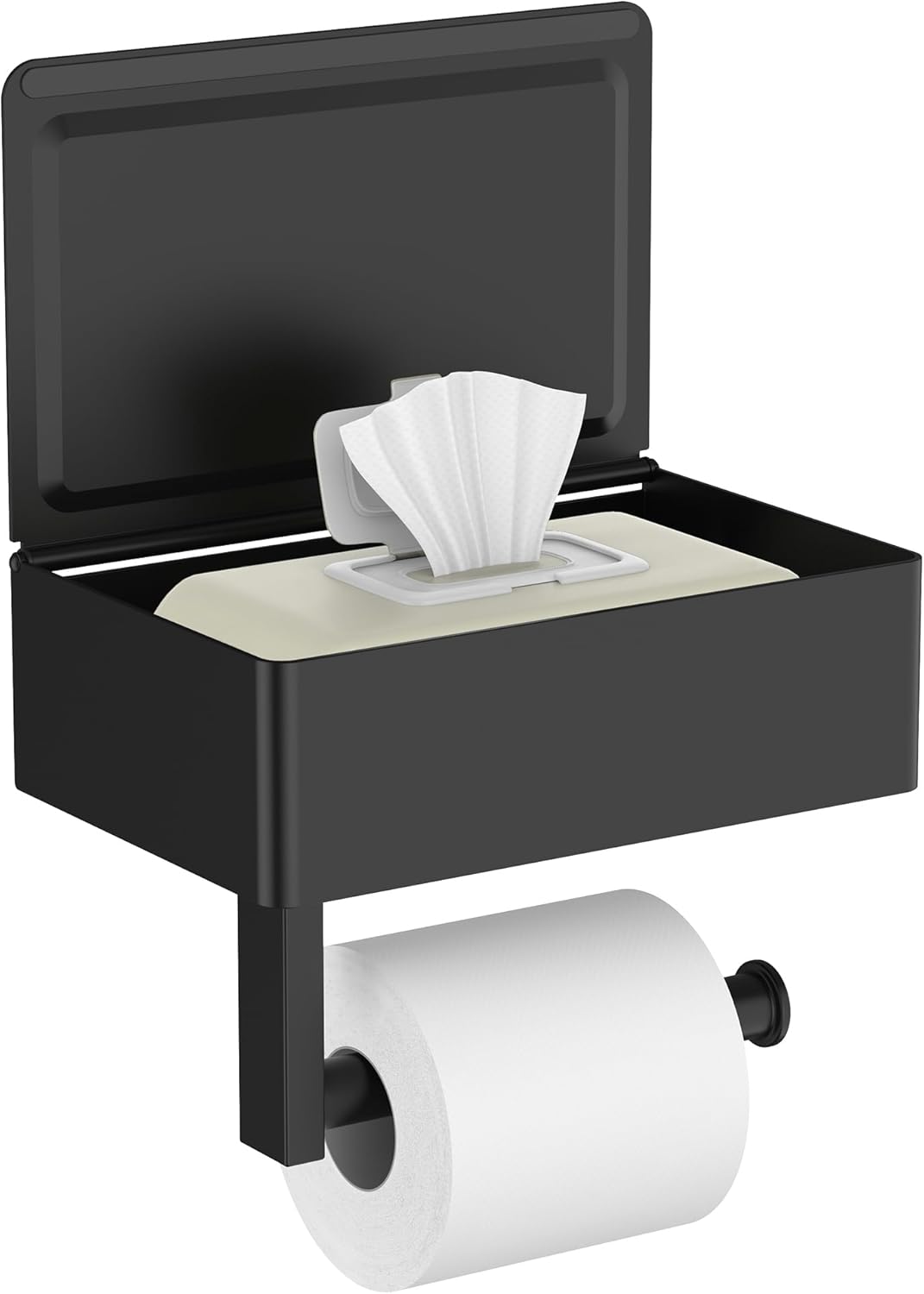 Multifunctional Toilet Paper Holder with Storage Shelf