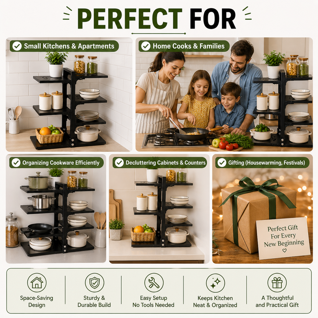 Multi-Tier Adjustable Kitchen Rack