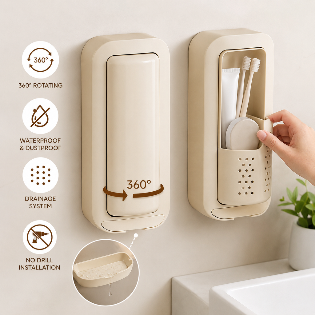 Rotating Wall-Mounted Storage Rack