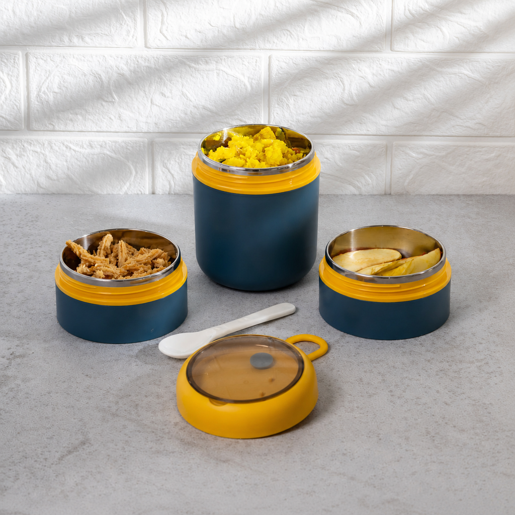 Stainless Steel 3-Layer Bento Lunch Box