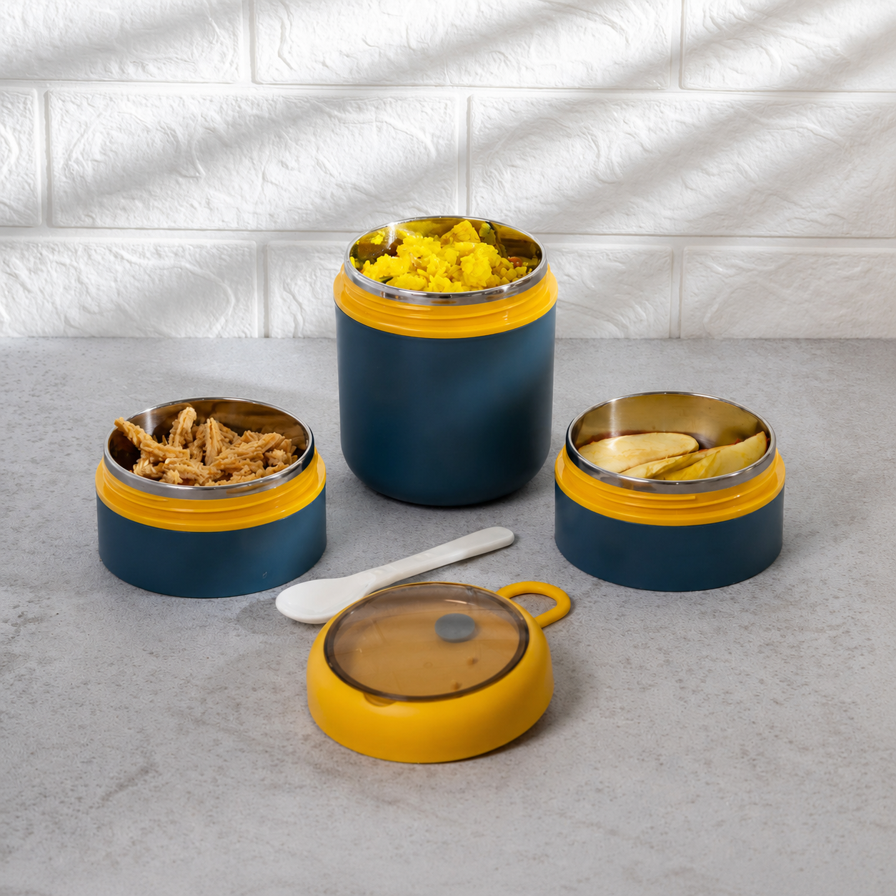 Stainless Steel 3-Layer Bento Lunch Box