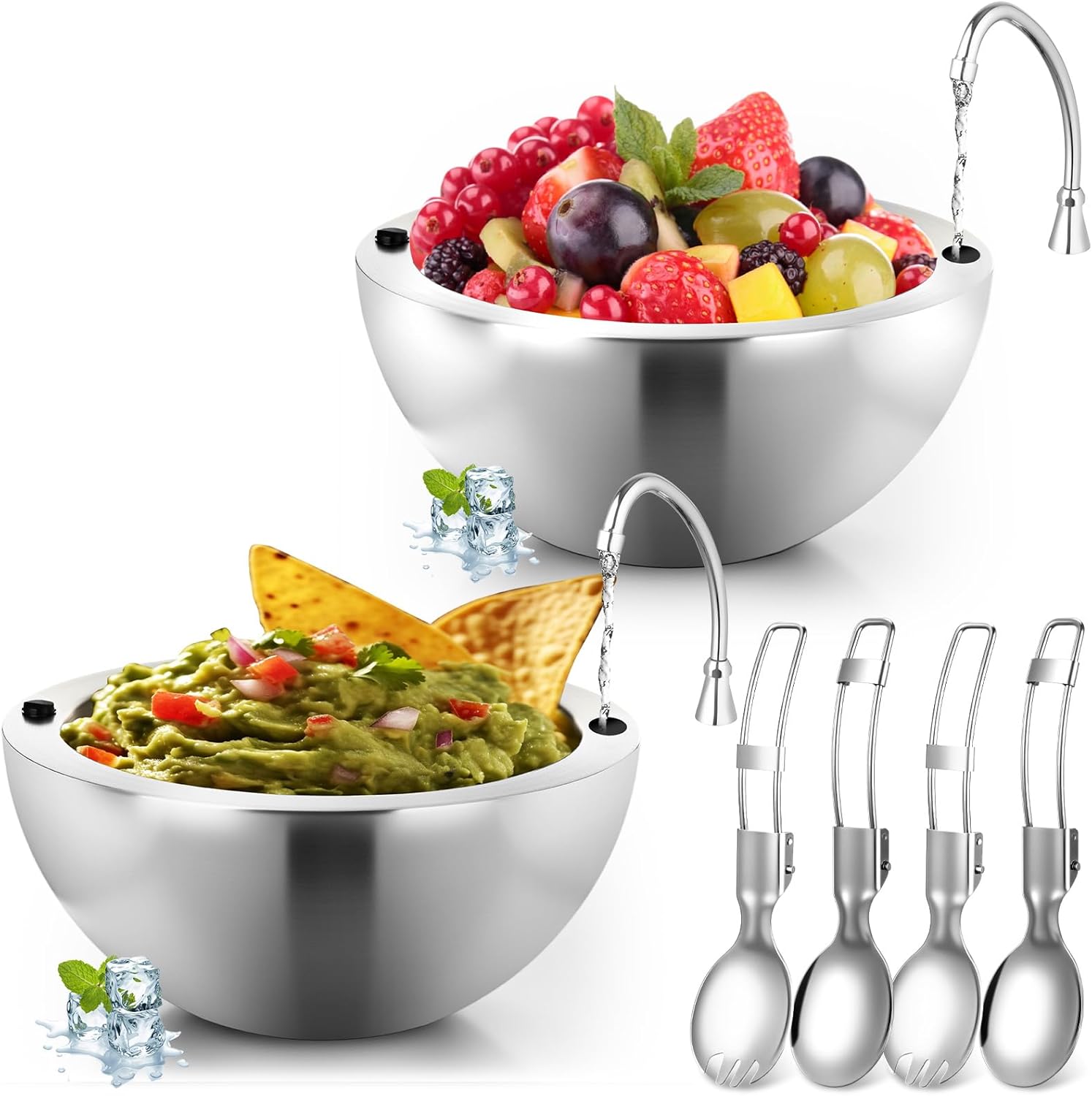 Stainless Steel Dip Bowl – Hot & Cold Serving Bowl