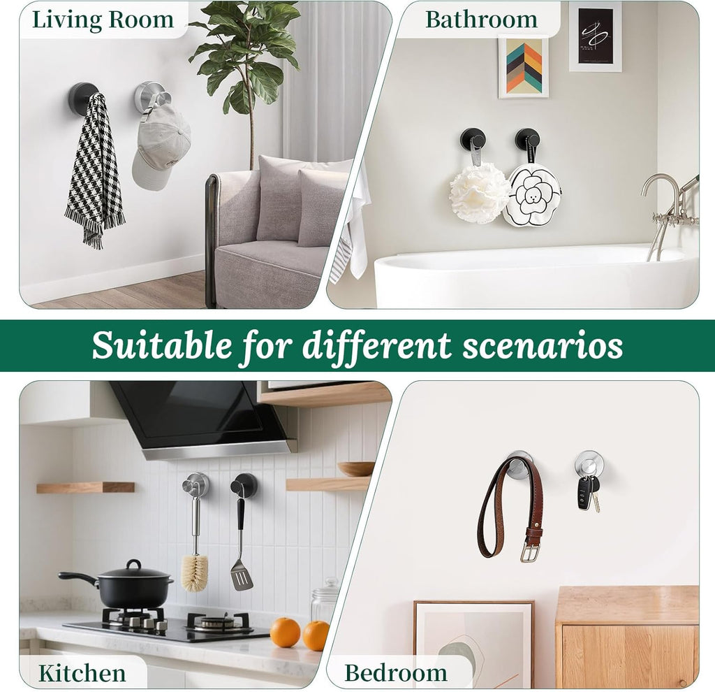 Suction Cup Hooks for Shower (Set of 2)
