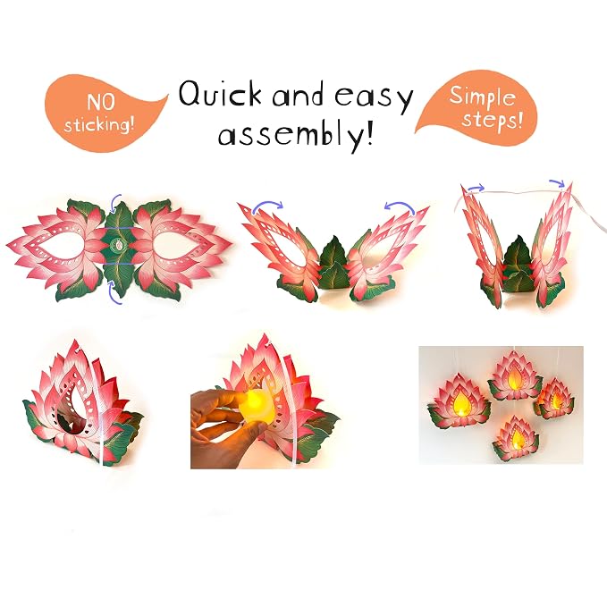 Lotus LED Wall Hanging Decor ( Set of 12 PCS )