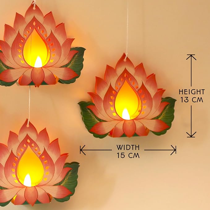 Lotus LED Wall Hanging Decor ( Set of 12 PCS )