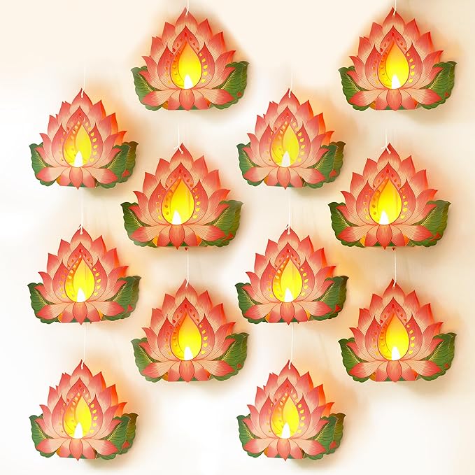 Lotus LED Wall Hanging Decor ( Set of 12 PCS )