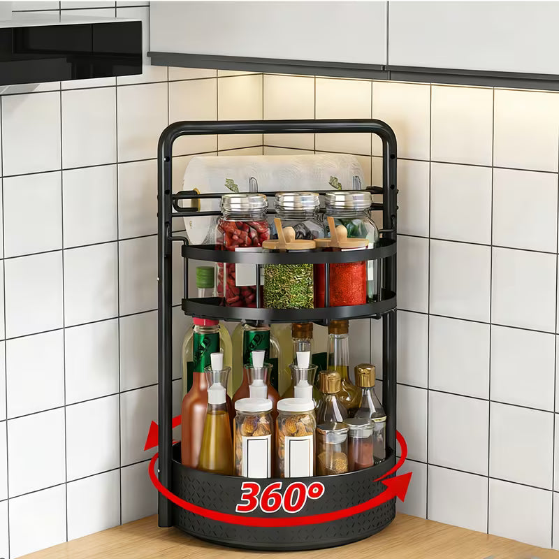 2-Tier Rotating Organizer Rack
