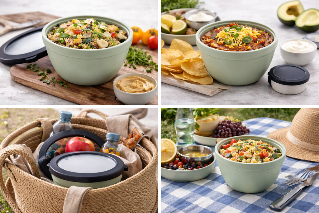 Stainless Steel Salad Bowl Kit
