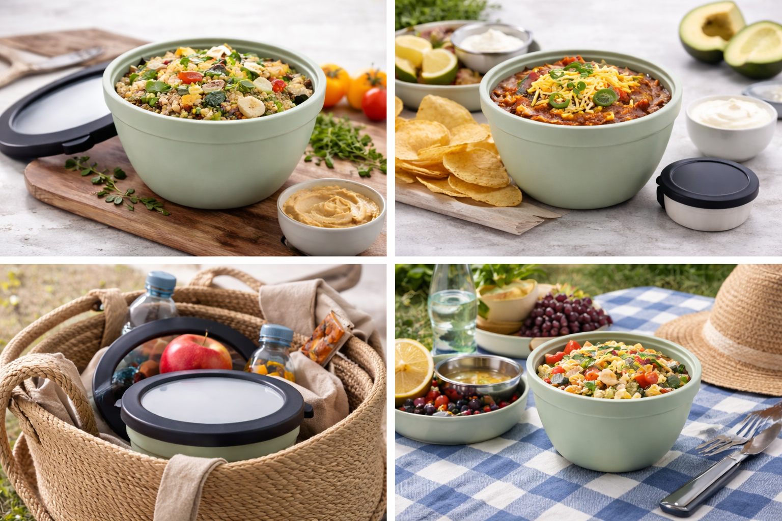 Stainless Steel Salad Bowl Kit