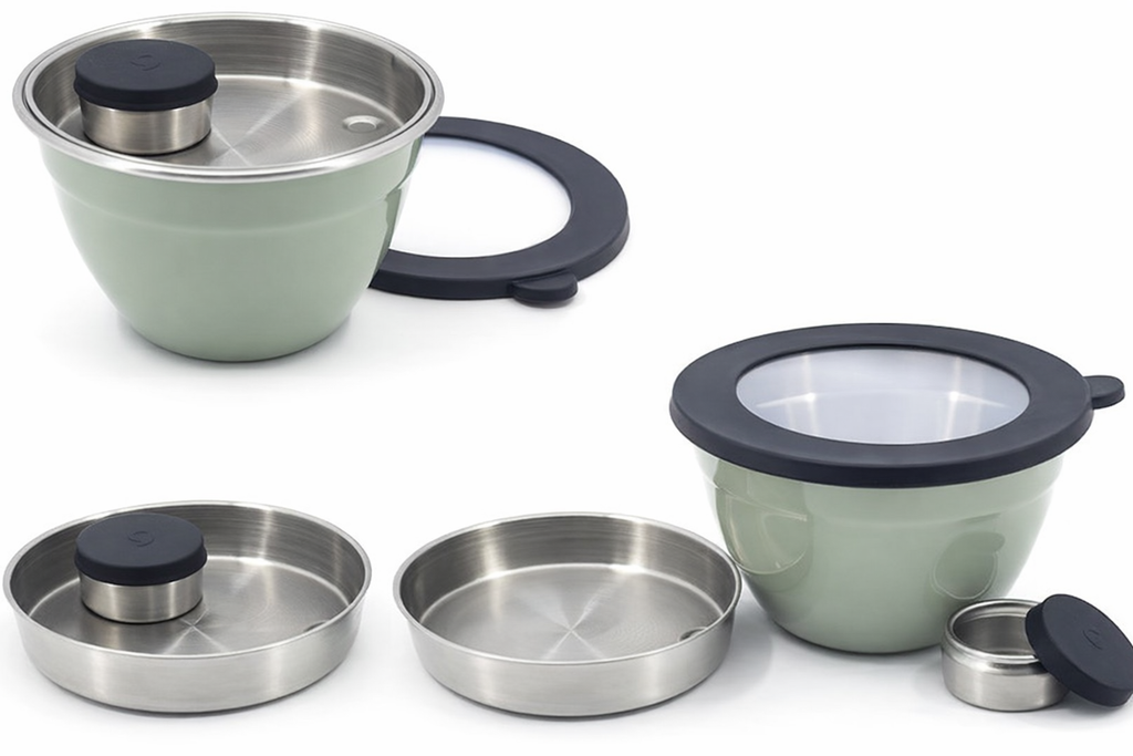 Stainless Steel Salad Bowl Kit