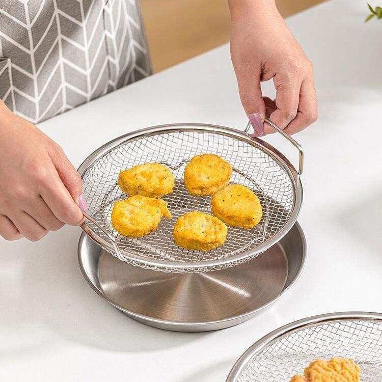 Stainless Steel Fry & Drain Rack for Snacks