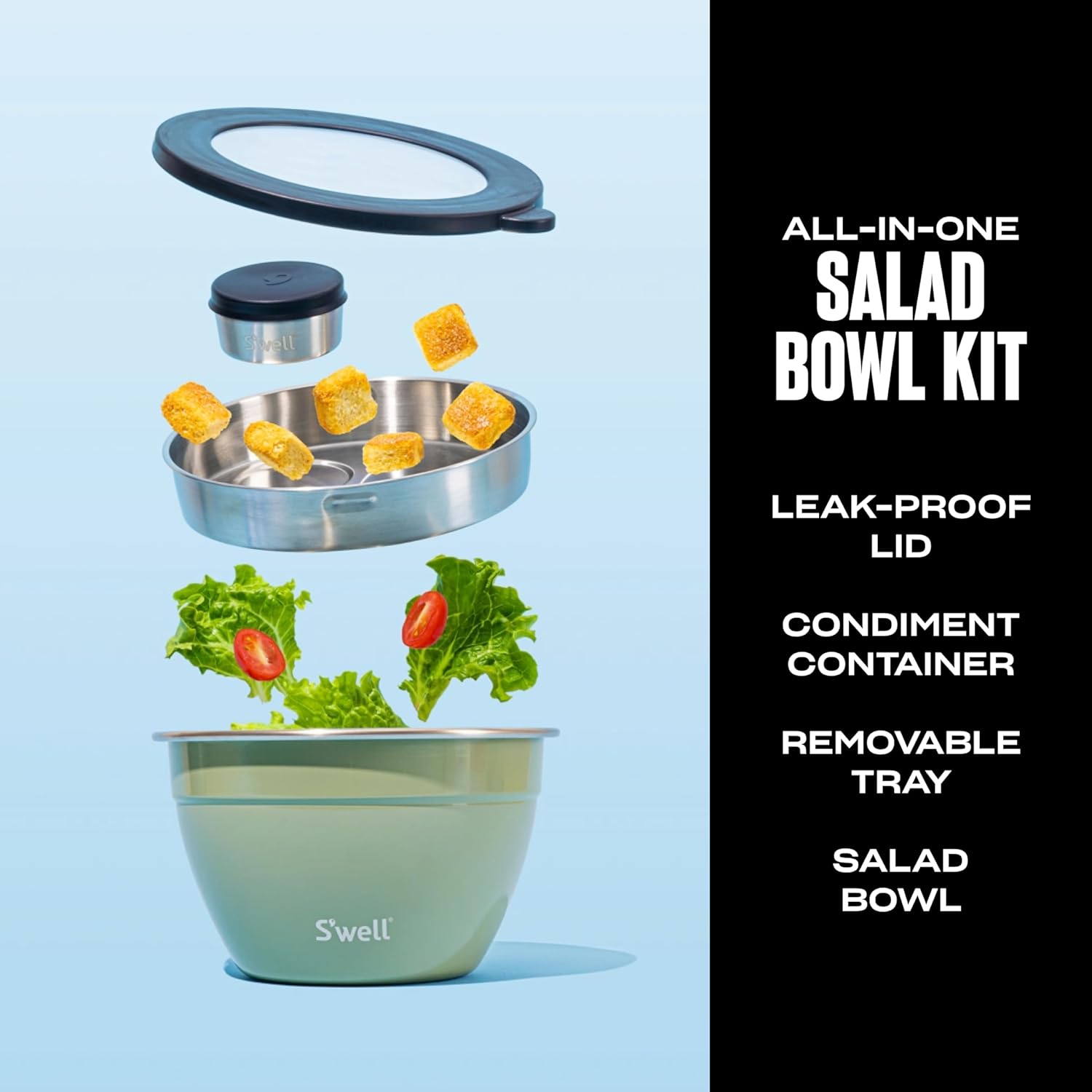 Stainless Steel Salad Bowl Kit