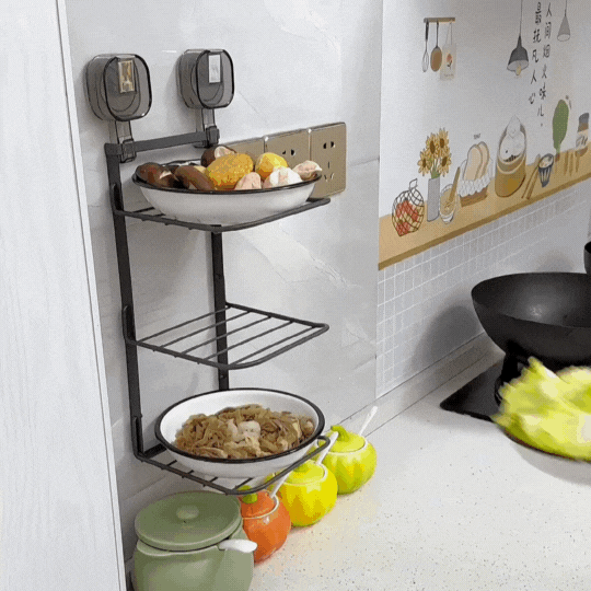Wall-Mounted Multifunctional Kitchen Organiser Rack