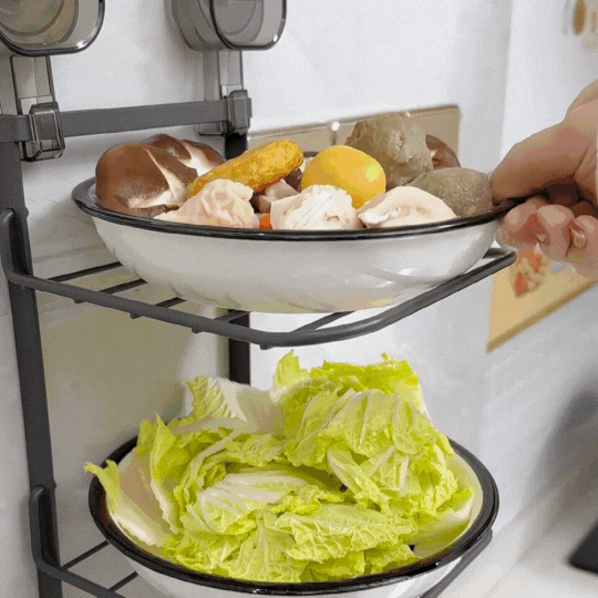 Wall-Mounted Multifunctional Kitchen Organiser Rack