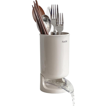 Utensil Drying Holder with Self-Draining System