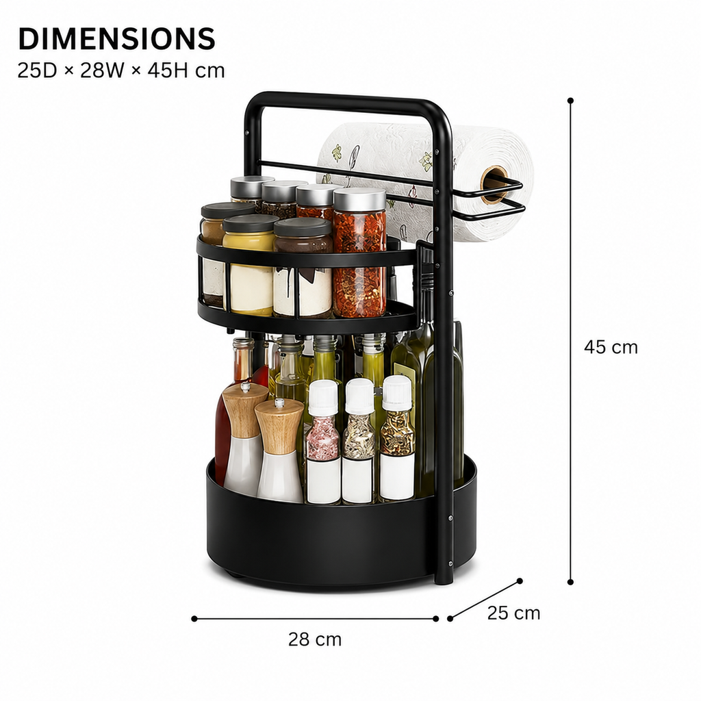 2-Tier Rotating Organizer Rack
