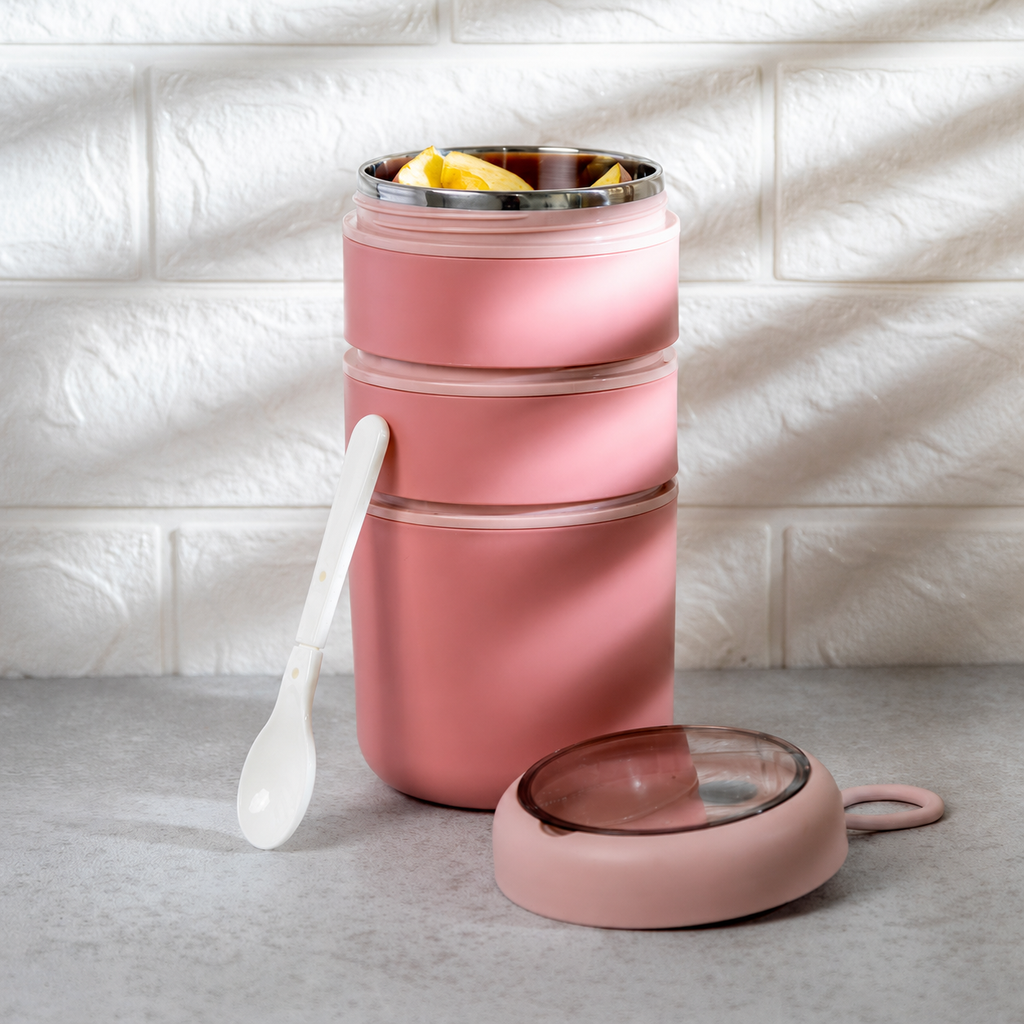 Stainless Steel 3-Layer Bento Lunch Box