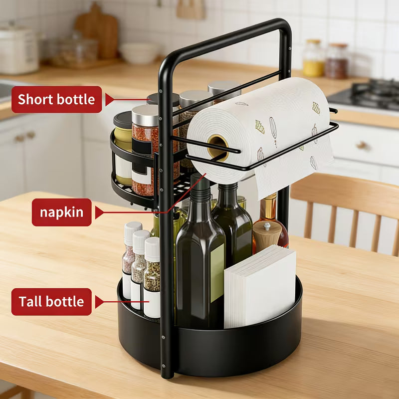 2-Tier Rotating Organizer Rack