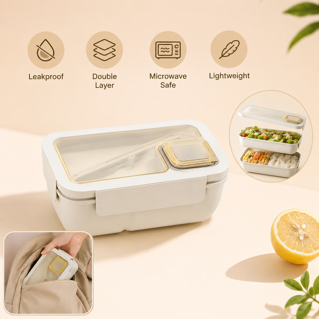 Double-Layer Leakproof Lunch Box