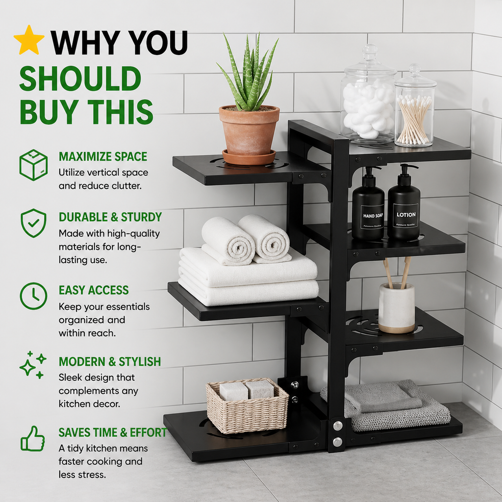 Multi-Tier Adjustable Kitchen Rack