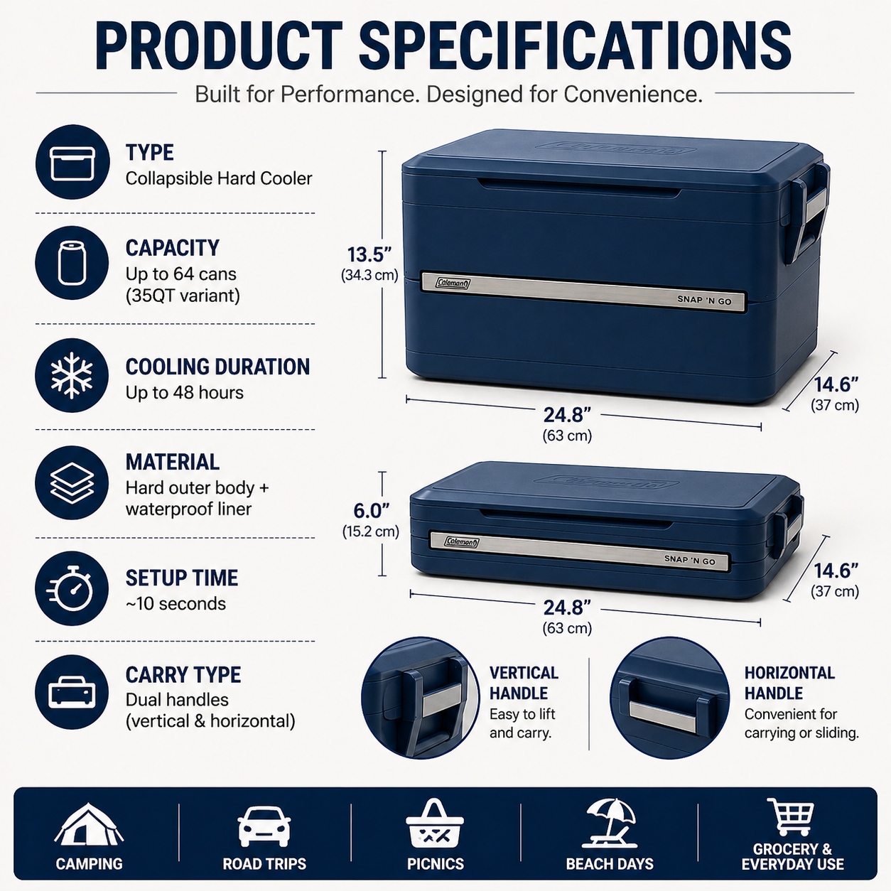Coleman Snap ‘N Go Collapsible Cooler