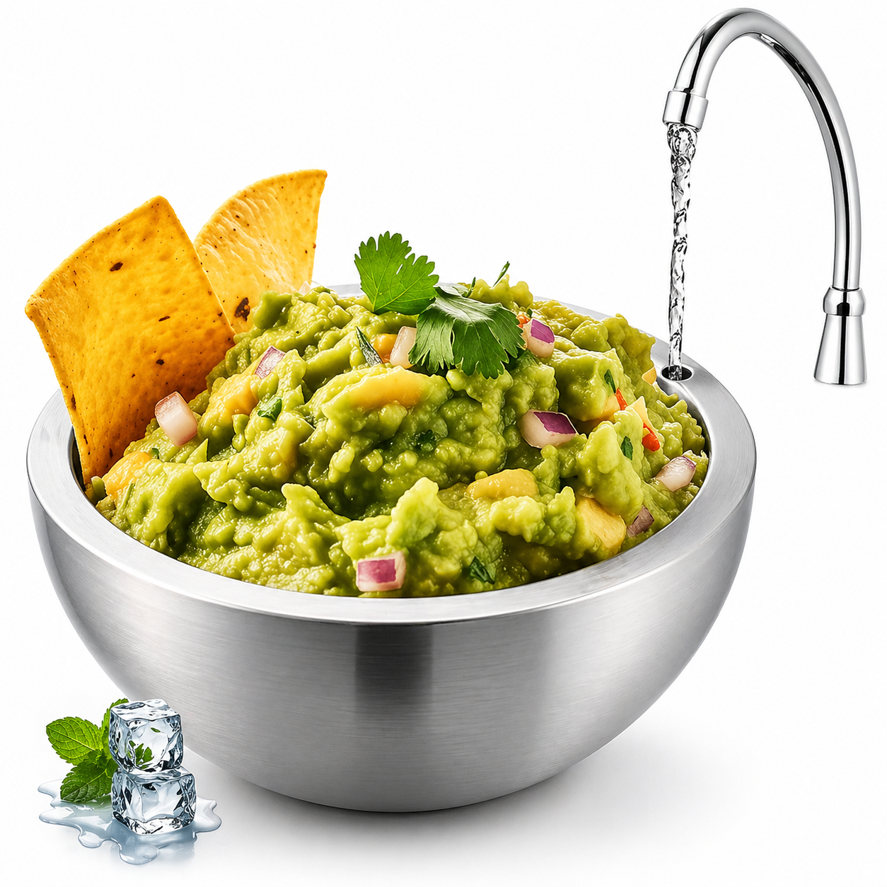Stainless Steel Dip Bowl – Hot & Cold Serving Bowl
