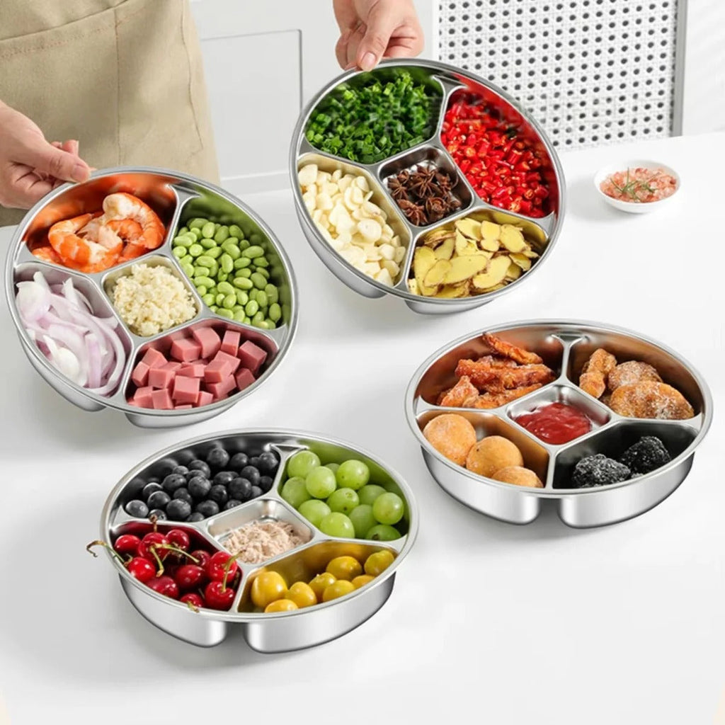 Multi-Section Kitchen Preparation Tray
