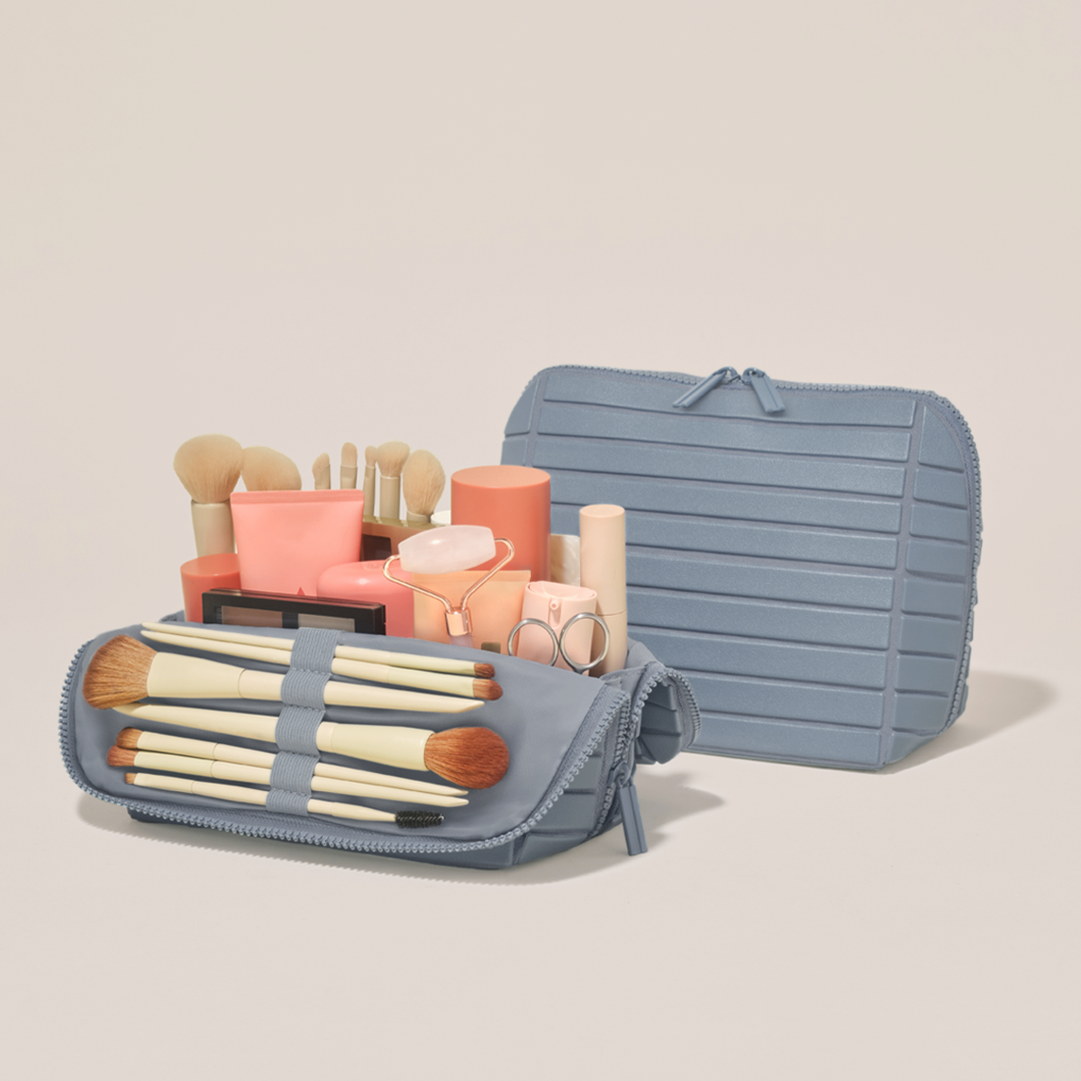 Multi-Compartment Cosmetic Travel Case