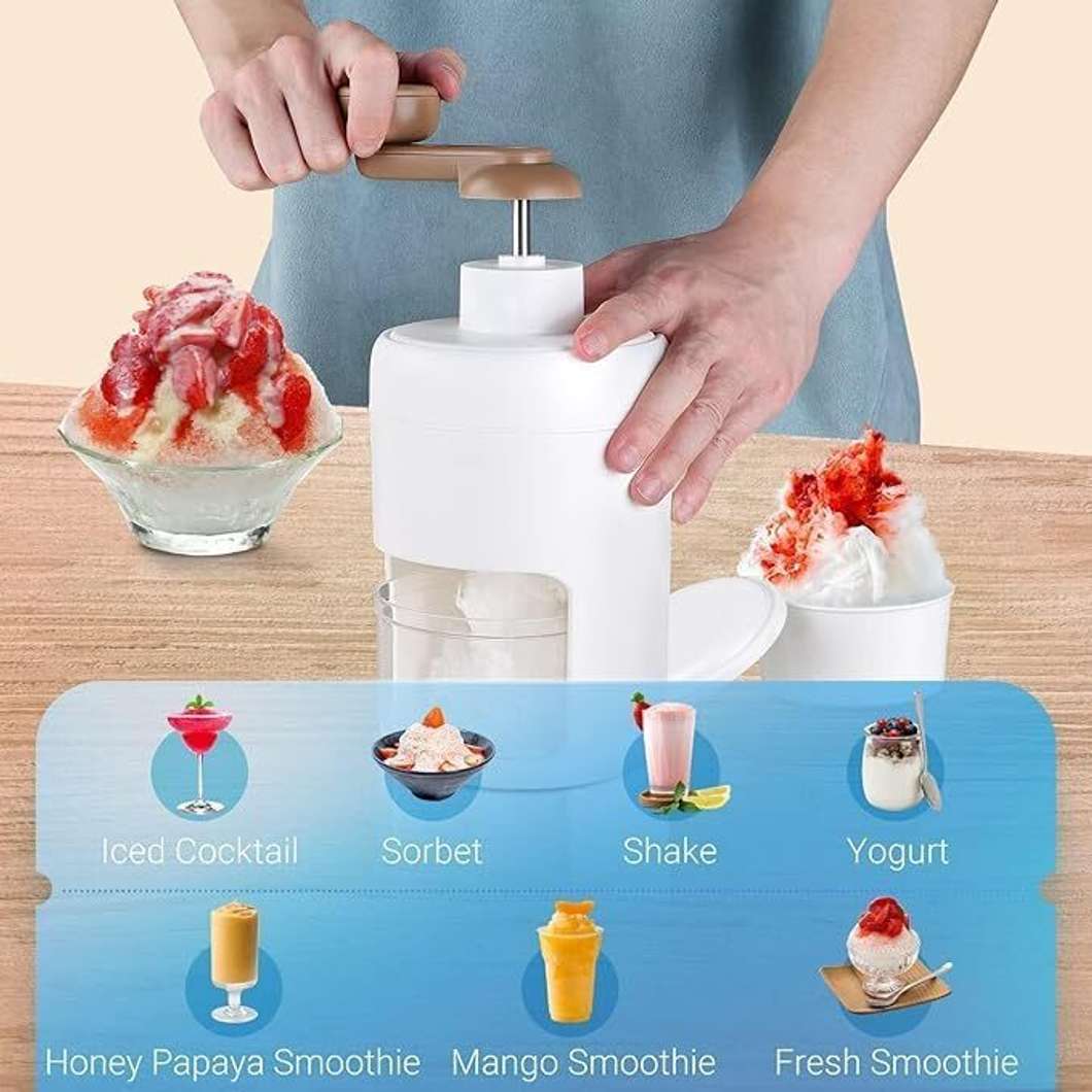 Portable Ice Crusher Machine – Make Ice Gola, Slush & Cold Drinks at Home