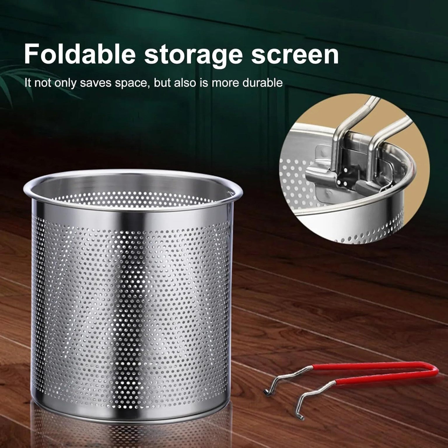Stainless Steel Frying Basket with Oil Drainer